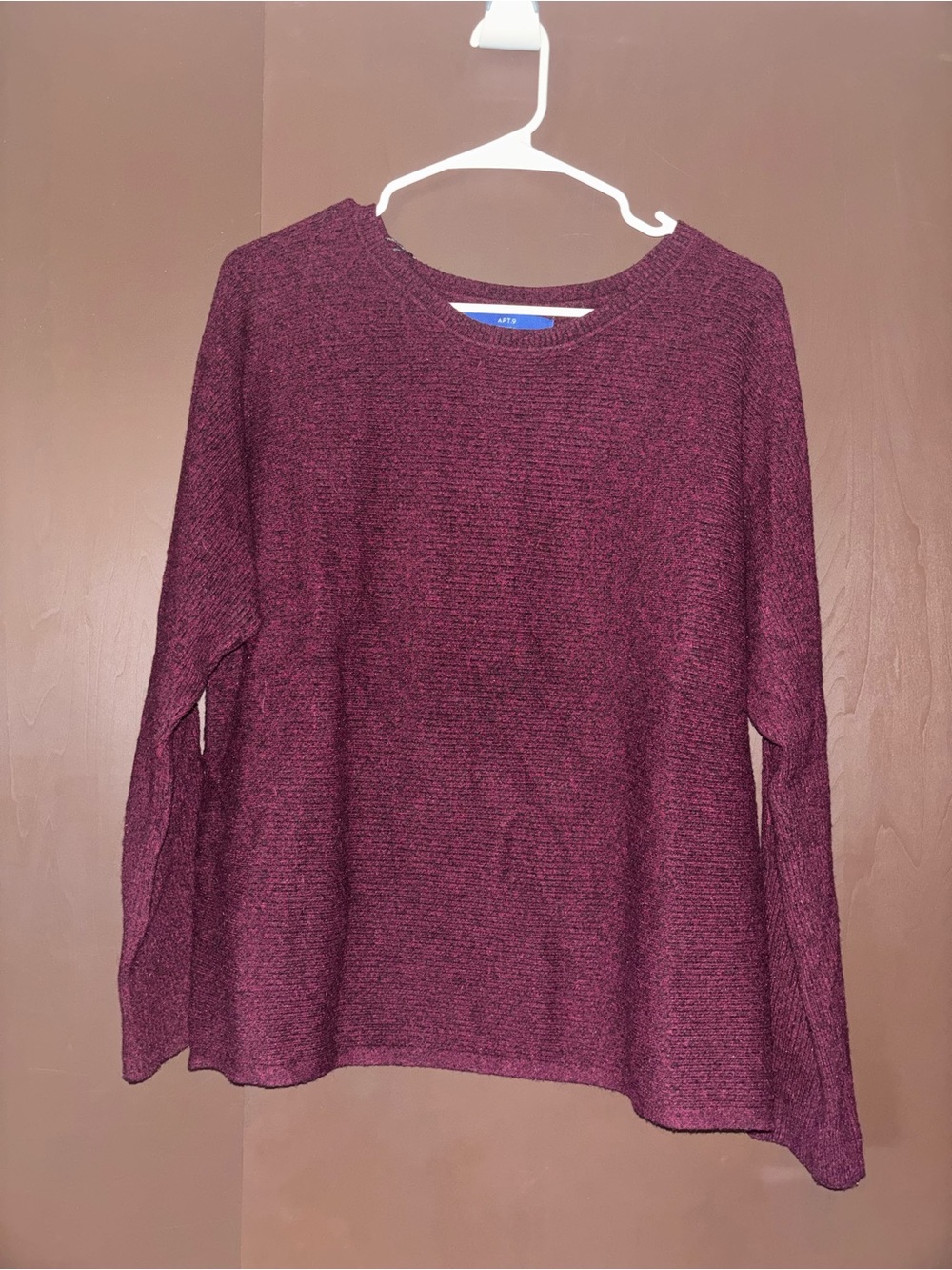 Apt. 9 Maroon Crewneck Knit Sweater